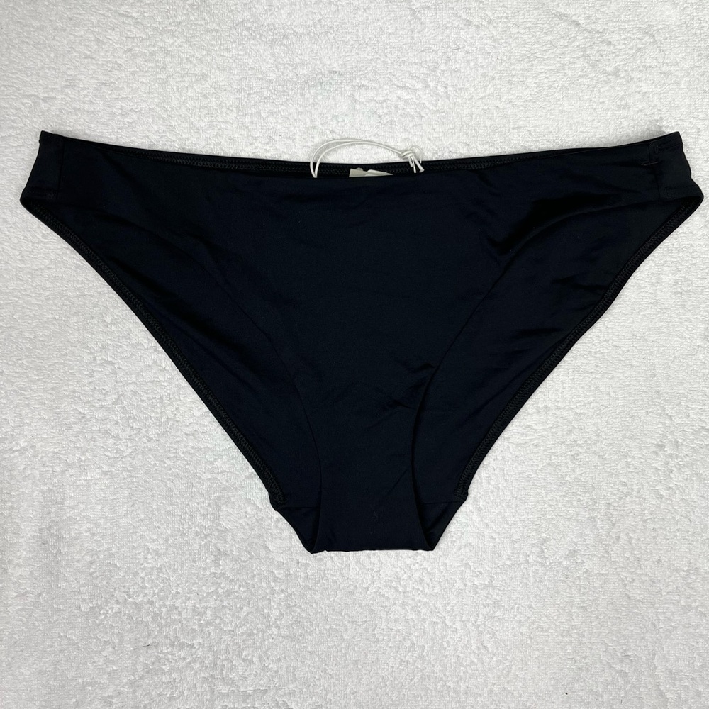 NWT Everlane Nyle Low Waist Bikini Bathing Bottoms Black Size Large